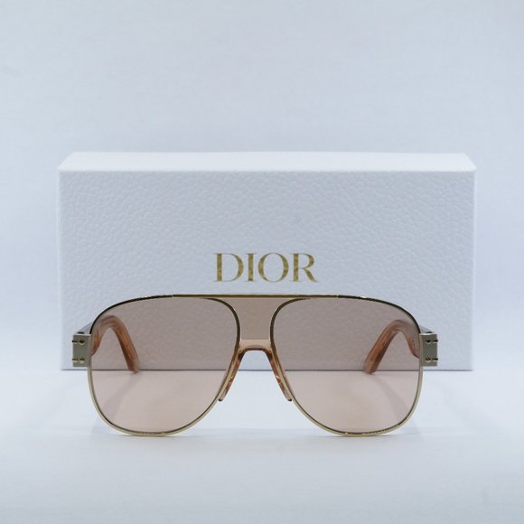 FINAL PRICE NEW DIOR DIORSIGNATURE A3U 10Y GOLD PINK SUNGLASSES - Picture 2 of 12
